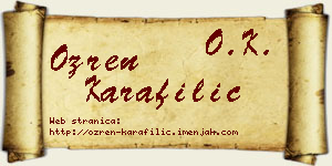 Ozren Karafilić vizit kartica
